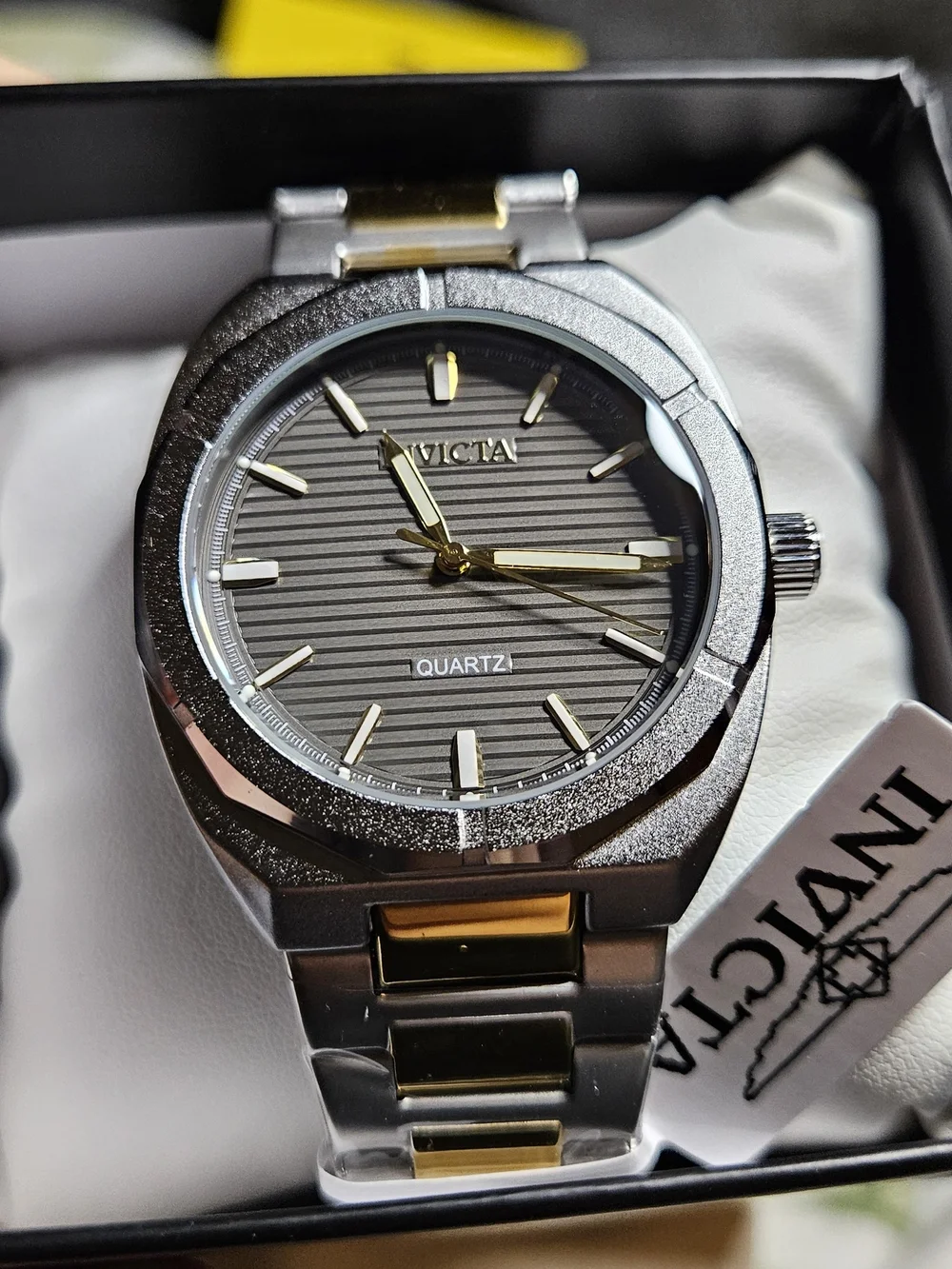 Invicta Celestial Two-Tone Silver and Gold Stainless Steel Watch with Gray Dial